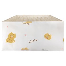 E.dot 櫥櫃分格衣物收納袋 收納盒 置物籃 Set 9格 可折疊, 愛心貓咪, 1個, 36 x 25 x 21cm