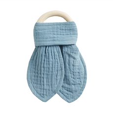 insular 茵秀麗 兔耳朵紗布磨牙圈, 天然選材, 紋理清晰,不易開裂變形, 磨牙圈, 墨藍色, 1個