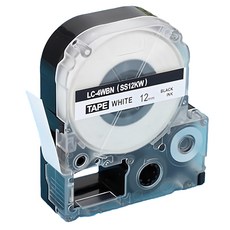 NEXTPAGE LK-4TWN 透明底白字副廠標籤帶 適用於EPSON標籤機, 12mm, 透明底白字