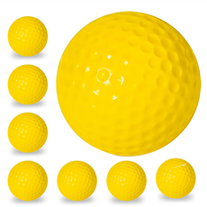AHOYE PU室內練習高爾夫球軟球8顆 黃色, 1組