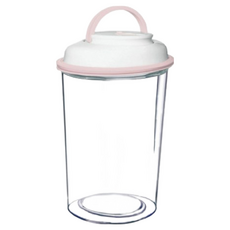 comboEZ 康博益 智能電動自動抽真空 寵物食物保鮮罐 手柄款, 食品級AS材質, 24H自動監測, 低氧環境儲存, 粉紅色, 5L, 1個