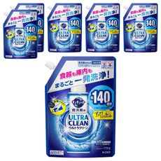 Kao 花王 Cucute 珂珂透ULTLA CLEAN 洗碗機專用強效洗碗精補充包 柑橘香 770g, 6包