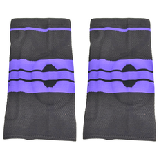 AOLIKES 奧力克斯 7721 矽膠減震運動護膝，彈簧支撐力編織, M(37 x 17 x 15cm), 2個