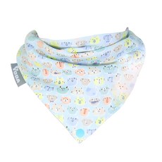 YODA 優的寶貝 和風透氣六層紗扣扣兜, 100%純棉紗布 透氣不悶熱 雙面設計, 38 x 18cm, 喵喵你我他 粉藍