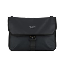 NCAA 防潑水格紋側背包, 35 x 27 x 3cm, 黑色