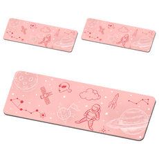 少女星球 宇宙系列 軟式珪藻土洗漱墊 24x8x0.5公分, 3個