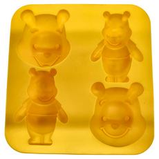 Skater 矽膠四格蛋糕壓模, 小熊維尼, 1個