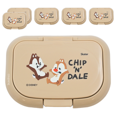 Skater 銀離子濕紙巾蓋 10.8 x 7.8 x 1.4cm, 奇奇蒂蒂 棕色, 6個