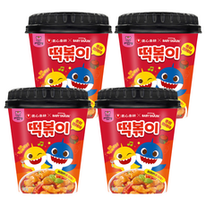 TAEKYUNG 泰耕 Baby Shark 炒年糕杯 甜辣味,4個,116g，可愛造型，方便快捷，隨時享受道地韓國風味