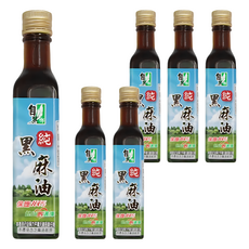 自然鄉 純黑麻油, 250ml, 台灣產, 6瓶