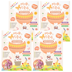 港媽私房手作 阿呷珍愛吃 寶寶蔬果蝴蝶麵 日曬製作 無添加鹽 天然染色 繽紛可愛造型, 150g, 4盒