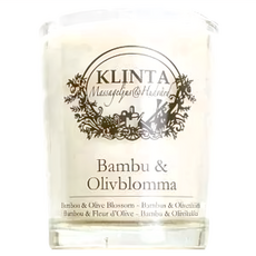 KLINTA 香氛按摩蠟燭 18小時 竹 + 橄欖花 90ml 1罐, 1件