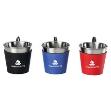 WEN LIANG 文樑 冷熱兩用杯 (內裝3件組) SUS304不銹鋼18-8, 黑色 + 藍色 + 紅色, 1組