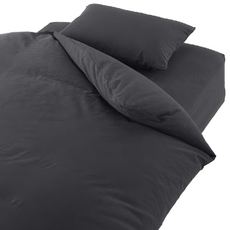 MUJI 無印良品 柔舒水洗棉被套, 深灰色