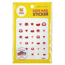 APRIL 兒童美甲貼紙, 3歲以上兒童適用, 無需工具黏貼, 培養創作力, 1包