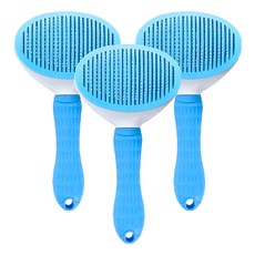 愛Phone 寵物除毛梳 細針款3支組 20 x 10.5cm, 藍色, 1組