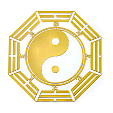 財神小舖 八卦太極 開運金屬貼, 金色