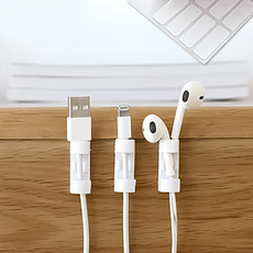 上手家居 無痕膠理線器 - 隱形跑線器集線, 白色, 1組