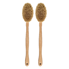 Braun Wettberg 珀薇 德國製馬毛植纖 長柄強勁沐浴按摩刷, 單色, 1支, 2支