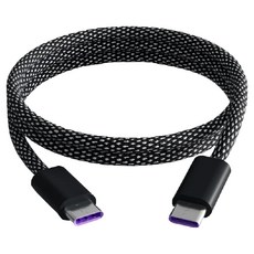 好米 磁吸編織充電線 USB-C-USB-C HM014 D款, 1m, 科技黑, 1條