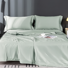 60支100%純天絲TENCEL 簡約素色 單人薄被套, 青蘇