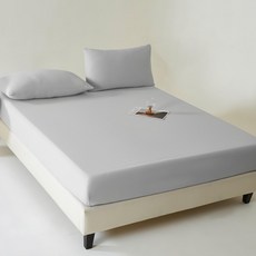 Crocodile 鱷魚 涼感紗馬卡龍床包 + 枕套 雙人 玄鈦灰