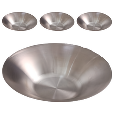 CASANI 義大利麵盤 304不鏽鋼 耐熱100℃, 銀色, 4個