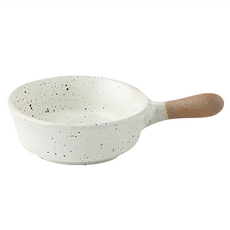 WANDU 瓦讀 日式粗陶 4547 芝麻 陶瓷帶柄調味盤, 1個