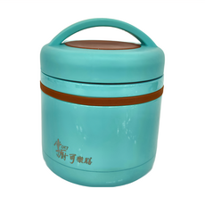 Hi CHEF 掌廚 可樂膳 摩奇多功能真空易潔陶瓷提鍋-一壺二蓋 保冷保熱, 晴空藍, 770ml, 1個