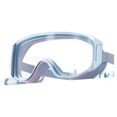 佑游 升級無邊框黑科技防霧成人泳鏡, 湖水藍, 1個