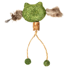 NATURAL MAGIC 自然魔法 貓薄荷貓臉麻繩尾, 1個, 綠色 + 黑白圓點 + 咖啡色 + 米色