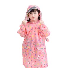 愛北鼻 成人雨衣 建議身高145-160cm, 萌兔粉, 4XL