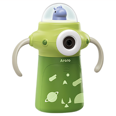 Arolo 聲光太空恐龍泡泡機, 一體式防水結構 水電分倉不漏電, 60ml超大容量泡泡液, 綠色款, 1個