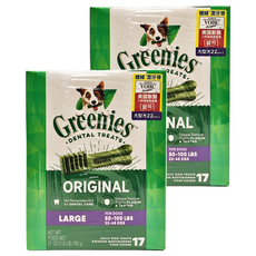 Greenies 健綠 潔牙骨 大型犬 22~45kg專用, 原味, 27oz, 2盒