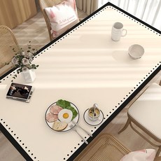 喬木居家 輕奢防燙隔熱皮革桌布, 140 x 80cm, 小斑點黑, 1個