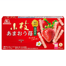 MORINAGA 森永 甘王草莓小枝, 5.4g, 11包