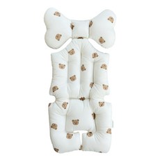 Dottodot x Marolotte 30支棉四季嬰兒推車坐墊, 1個, 小熊