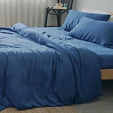 BUHO 布歐 素面文青300織100%TENCEL特大兩用被 - 頂級60支高織高密面料, 英爵藍