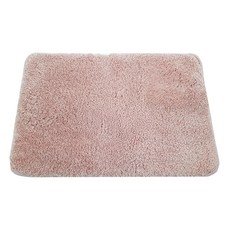 捷華 加厚毛絨地墊 櫻花粉 TPR材質 防滑耐用 柔軟親膚 可機洗, 60 x 40 x 3cm