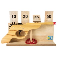 BS Toys 射擊123 遊戲記分板 適用於6歲以上兒童, 木色, 1組