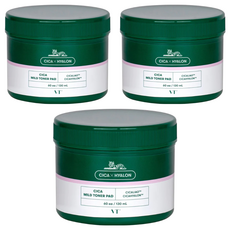 VT COSMETICS 老虎積雪草溫和爽膚棉 BHA成分 雙面設計 清潔毛孔 130ml, 60片, 3罐