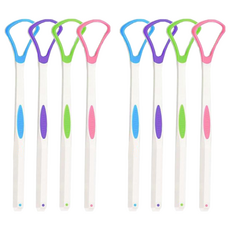 AHOYE 旅用拋棄式舌苔刷 4件組 不含BPA 顏色隨機, 輕巧便攜，去除口臭，保持口氣清新, 6.25g, 2組