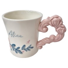 sun art 陶瓷馬克杯 愛麗絲主題 330ML, 白色, 1個
