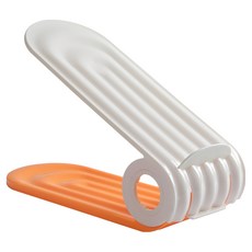 家用可調節雙層收納鞋架/鞋托架, 2個, 橙色