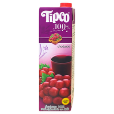 Tipco 泰可 紅葡萄汁, 100%原汁含有率, 無色素, 無香料, 無防腐劑, 富含維生素, 1L, 1瓶