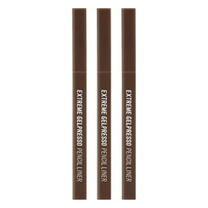 CLIO EXTREME 方管眼線膠筆 0.35g 02深棕色 持久防水 新手適用 打造自然深邃眼妝, 3支