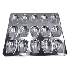 Cakeland 瑪德蓮迷你貝殼不鏽鋼蛋糕模 15連 日本製造 耐熱250°C 耐冷-10°C, 26.9 x 22.8 x 1.3cm, 1個