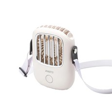 RASTO RK7復古文青頸掛式充電風扇-白, 1個