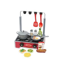 Melissa&Doug 瑪莉莎 玩食趣 小廚師桌上型廚房, Red, 1組