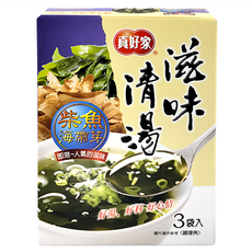 真好家 柴魚海帶嫩芽湯,3包,4.5g